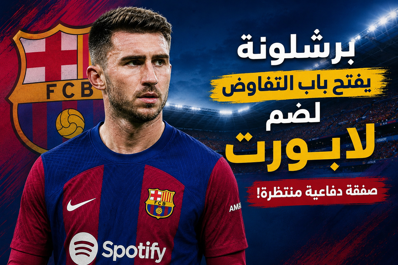برشلونة يفتح باب التفاوض لضم إيمريك لابورت.. هل يحسم فليك صفقة الدفاع المنتظرة؟