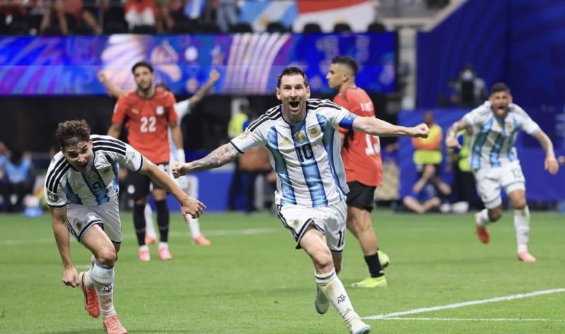 حقق فريق الأرجنتين فوزاً مثيراً على مصر في كأس العالم